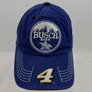 Busch Beer NASCAR Stewart-Haas Racing Hat Kevin Harvick #4 Blue Adjustable Cap